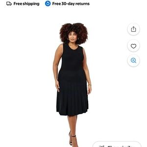 Elegant Black Sleeveless Midi Dress